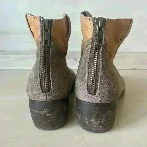 Steve Madden Womens 7.5 Western Cowgirl‎ Suede Booties Leather Round Boots Boho - Picture 2 of 10